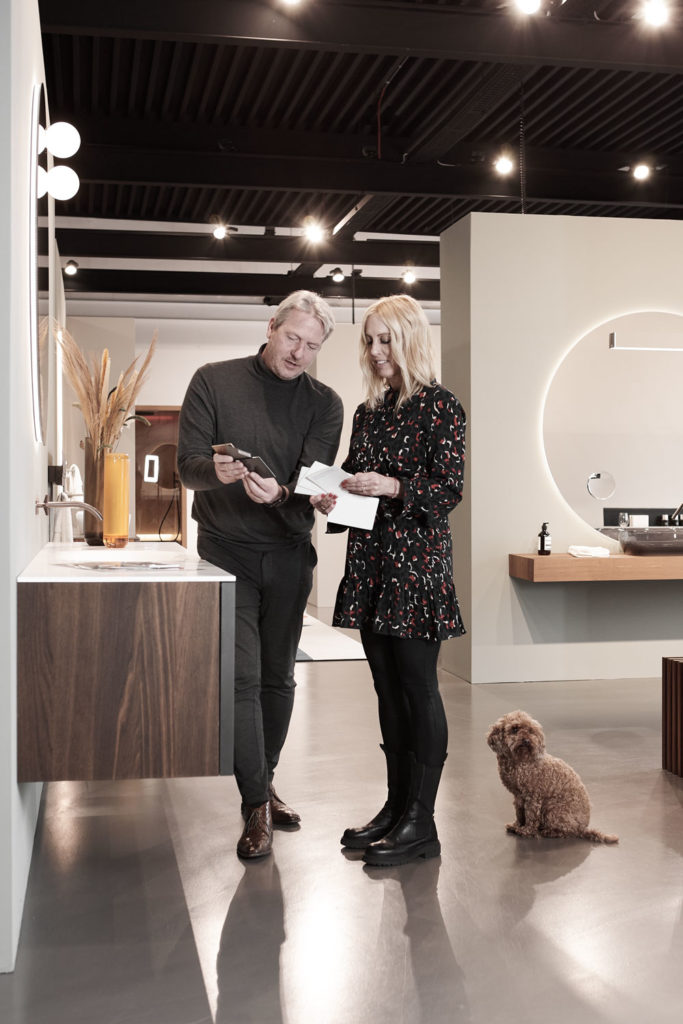 Inhaber Uwe Franck und Petra Fölster im Showroom Lübeck. Der Größte Antoniolupi Showroom in Norddeutschland Lübeck